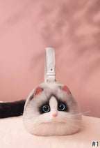 Faux Fur Cat Shoulder Bag Various Cat Types Design Bag Small Size - #2