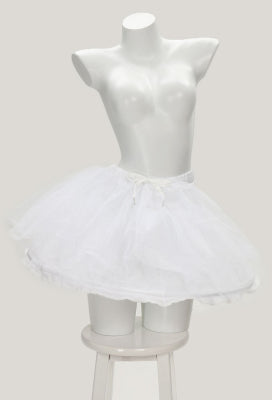 Women Dress Petticoat Tulle Midi Knee Length Two Layered Skirt Underskirt - One Size