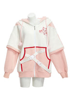 Officially Licensed Puella Magi Madoka Magica Kyubey Paw Hoodie - L/XL