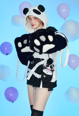 [Officially Licensed] Goodnight Pajamals Panda Yoyo Paw Hoodie - L/XL