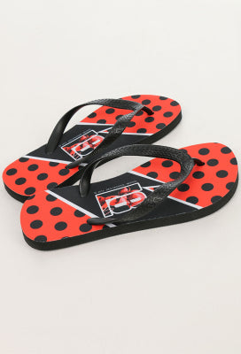 Officially Licensed Miraculous Ladybug Flip Flops | Women's Non-Slip Water Shoes - L