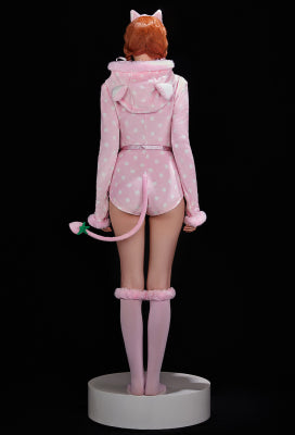 [Officially Licensed] Strawberry Shortcake x Micotaku Strawberry Crunch Ice Cream Onesie - Women L