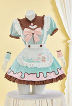 Two-Tone Little Lamb Maid Costume Set - Women M