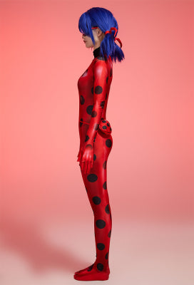 Officially Licensed Miraculous Ladybug Cosplay Costume Screen Print Jumpsuit for Halloween Costume - Women XL