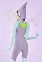 Officially Licensed Winx Club Tecna Cosplay Halloween Fairy Costume | Light Purple Bodysuit with Fairy Wings and Hat - Women L