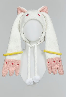 Officially Licensed Kyubey-Inspired Plush Ears Hat - One Size