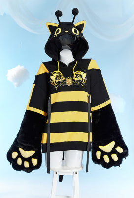 Micotaku Bee Cat Paw Hoodie - L/XL