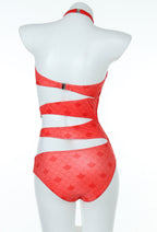 Officially Licensed Miraculous AquaBug Swimsuit | Women's Heart Ring Cut-Out One-Piece Bathing Suit - Women L