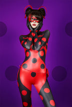 Officially Licensed Miraculous Shadybug Cosplay Costume | Jumpsuit for Halloween Costume - Women S